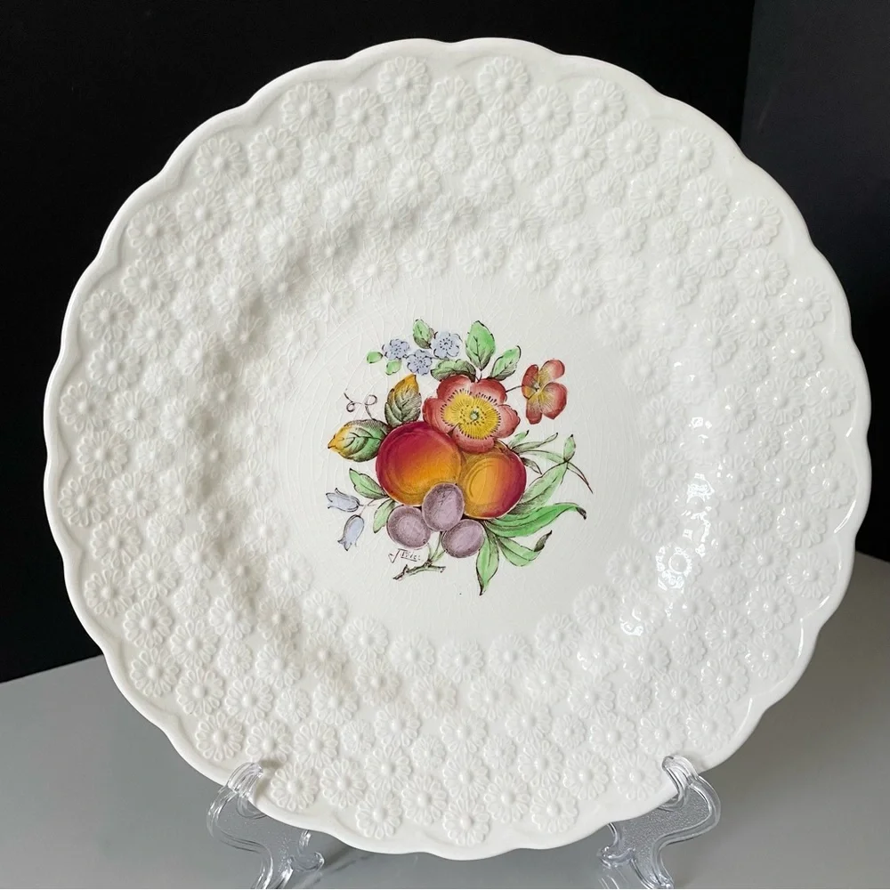 SET of 3 Fruit & Flower Plates - Copeland Spode